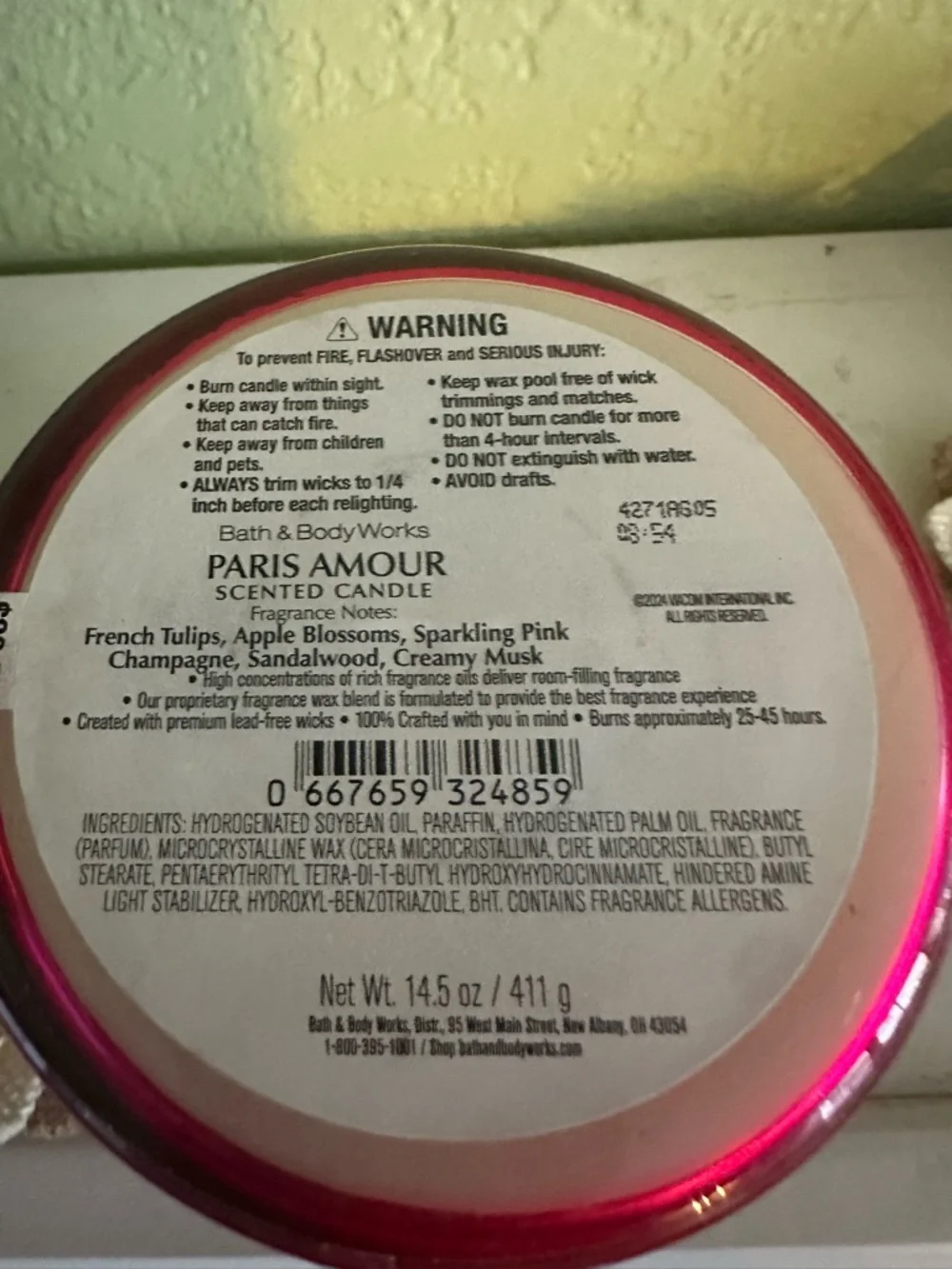 Bath & Body Works Emily in Paris Paris Amour Red Candle X2 HTF - Picture 3 of 4